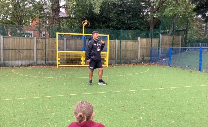 Image of Some images of our fabulous first week back.  American football with coach Jake and PSHE working together- Let’s keep this up Year 6!