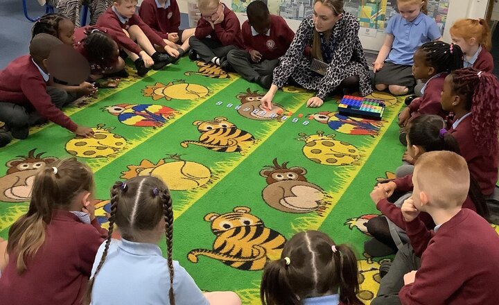 Image of Yesterday in Maths, we were counting in 2s. The children were excellent at this and worked really hard. We used a variety of equipment to support our understanding.