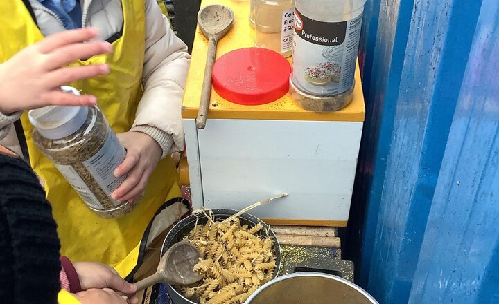 Image of Fun in the messy kitchen.