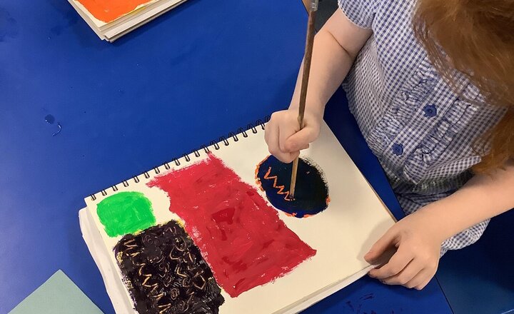 Image of Today in Art, we have done sgraffito. We have used acrylic paint and paint brushes to scratch and make patterns. They looked fantastic!