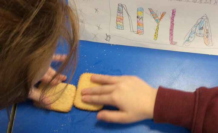 Image of In Georgraphy, we had fun learning about earthquakes using biscuits to represent the Earth's tectonic plates. By pushing and sliding the biscuits, we saw how the movement of the plates causes earthquakes, making it an engaging and tasty lesson!