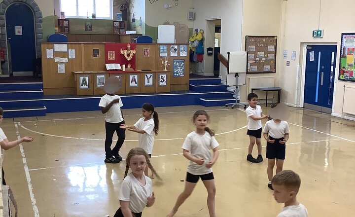 Image of Dance in PE with Blackburn Rovers.