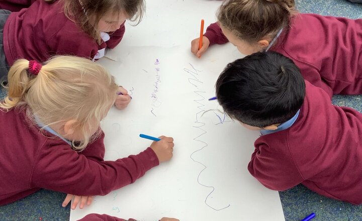 Image of Enjoying pen party outdoors today.