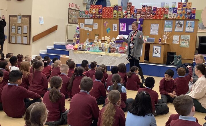 Image of Rev Alice’s Worship - We have had our final worship with Rev Alice this morning discussing the different types of foods we eat and what these represent at this time of year.