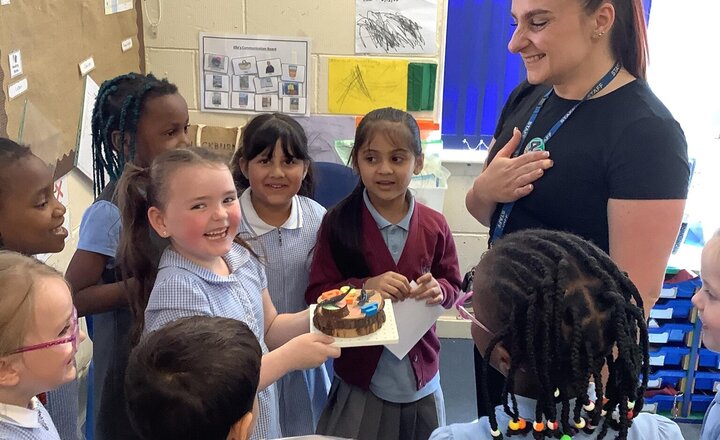 Image of This week was Miss Sprot's big birthday! We made sure she had a special day by singing Happy Birthday and making her a cake in provision!