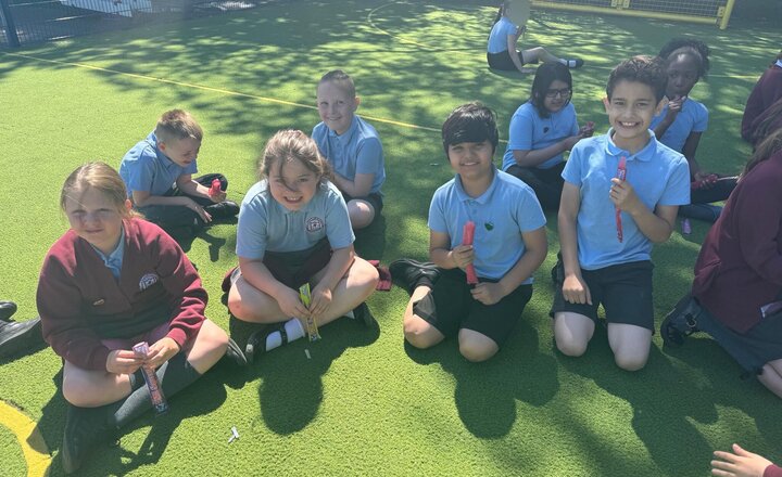 Image of We enjoyed the rest of our treat today. Icepops in the sunshine.
