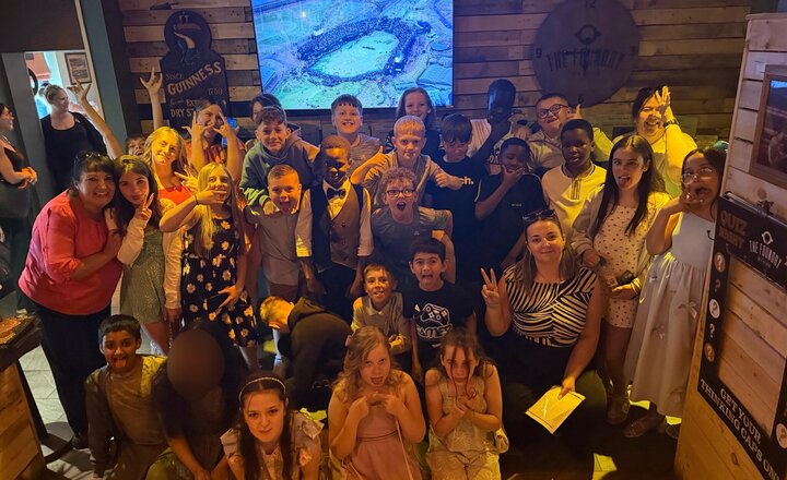 Image of Here are photos of your children enjoying their end-of-year celebrations! Everyone had big smiles and full tummies. A huge thank you to the staff at The Foundary for their service today, and to Cath, our amazing cook, for the delicious cakes.