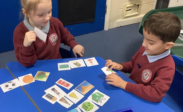 Image of In Maths, we are learning all about 3D shapes. Today we have been sorting various objects into groups based on their shape.