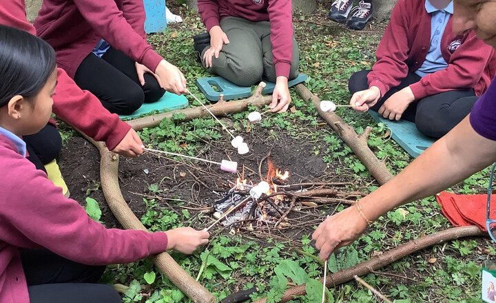 Image of We had the most wonderful time at our last Forest School session! The highlight was definitely lighting the fire and, of course, making s’mores!