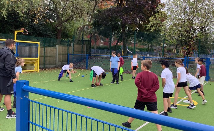 Image of We developed our Jag Tag skills this week, focusing on agility for evading defenders, precise tagging, and effective passing/receiving.
