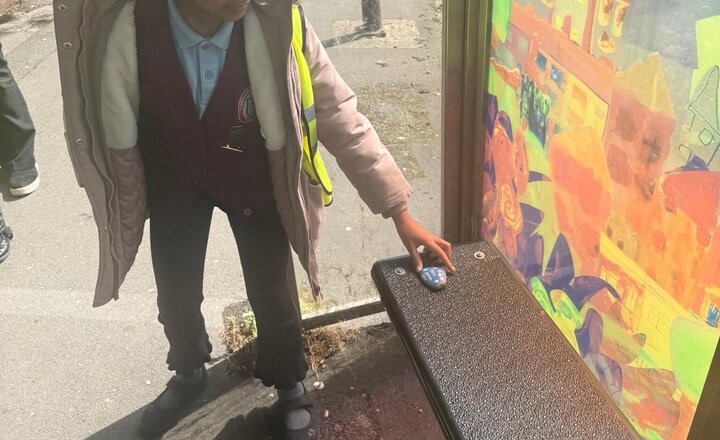 Image of St. Aidan's Ambassador's Club has been out in the community spreading joy and happiness. If you find one of our rocks please pick it up and take it somewhere else so our joy and happiness spreads elsewhere.