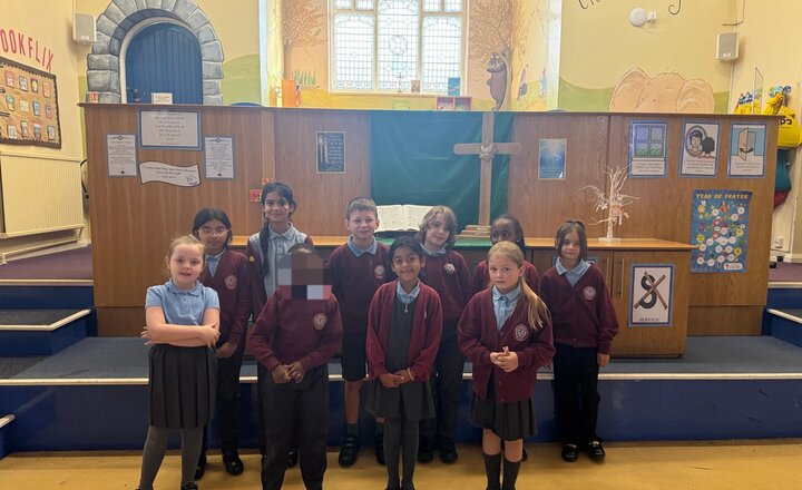 Image of We've had our first online safety meeting this morning and here we are. Here are our St Aidan's digital leaders, ready to allow all our children the potential to achieve and grow in their knowledge online.