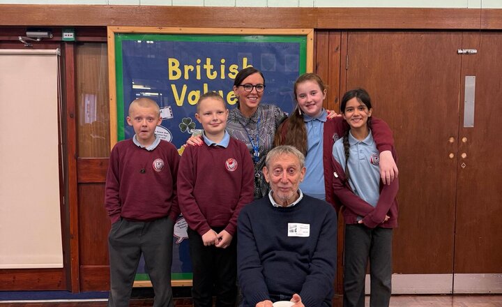 Image of Inspiring the next generation of readers and writers! Our pupils meet the incredible Michael Rosen!