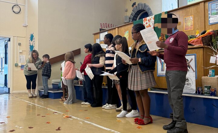Image of It was wonderful to host the first of many Sunday worships in school today. It was great to see members of the school, the church and the wider community in school to celebrate and reflect on the way God is present during the harvest period.
