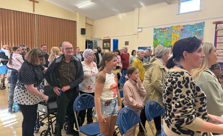 Image of A fantastic service bringing school, church and community together in a safe space to give thanks and praise to God for our harvest this year.
