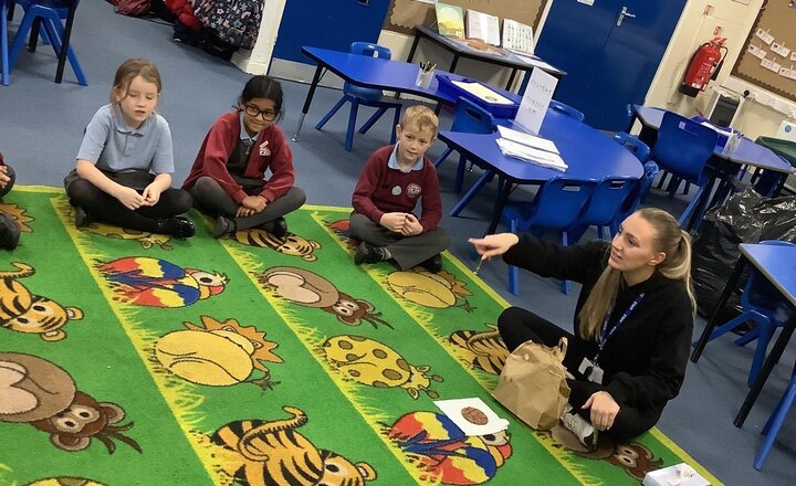 Image of Messy Church Club! Today we have enjoyed learning all about the feeding of the 5000! We shared one cookie between us all and realised it wasn't enough! We then looked inside the lunch bag and there was enough for everyone! It was a miracle.