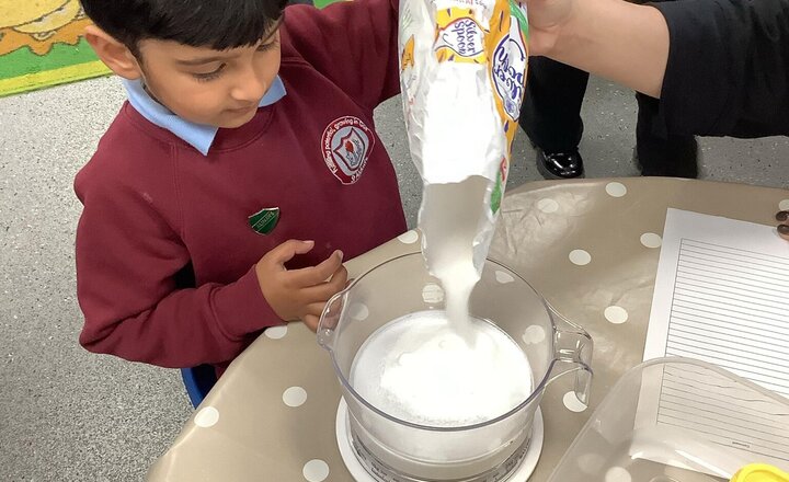 Image of Making cakes for Adrianna's birthday. We discussed irreversible change.