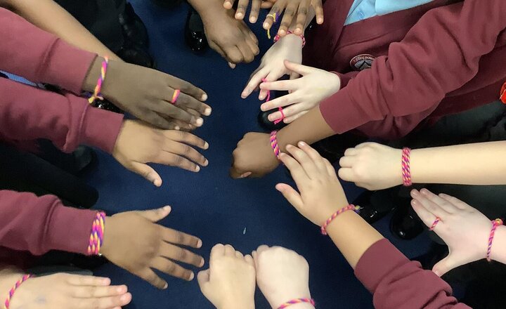 Image of InterFaith Week highlight: We learned about Sikhism, focusing on helping and sharing. We heard the Guru Nanak story, coloured the Golden Temple, and made friendship bracelets. The children had so much fun!