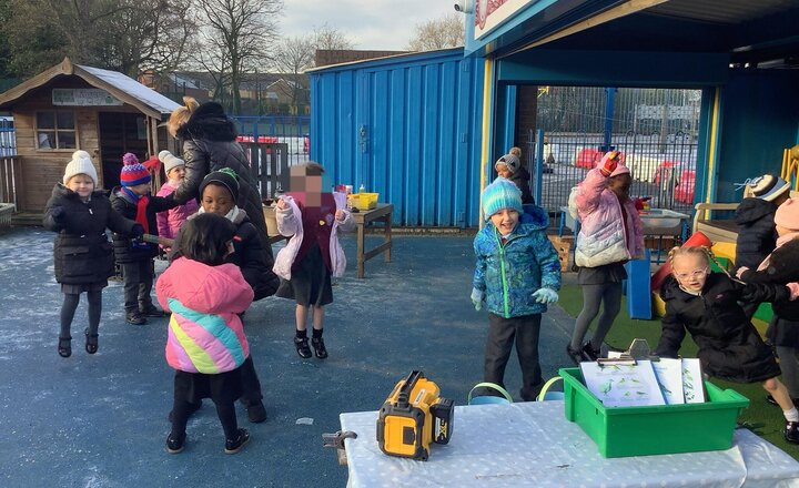 Image of Dancing outside to keep us warm!