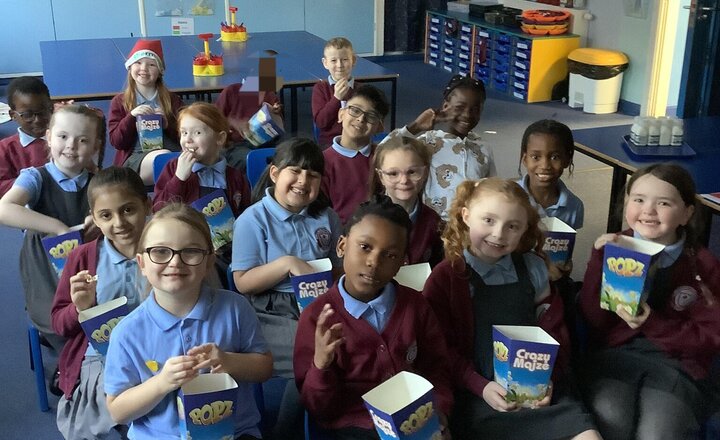 Image of Year 2 have had the most wonderful  morning turning our classroom into a cinema and enjoying popcorn too!   It’s the perfect way to celebrate all the hard work the children have put in this term.