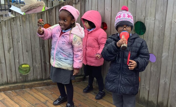 Image of Putting on a brilliant performance outside today!