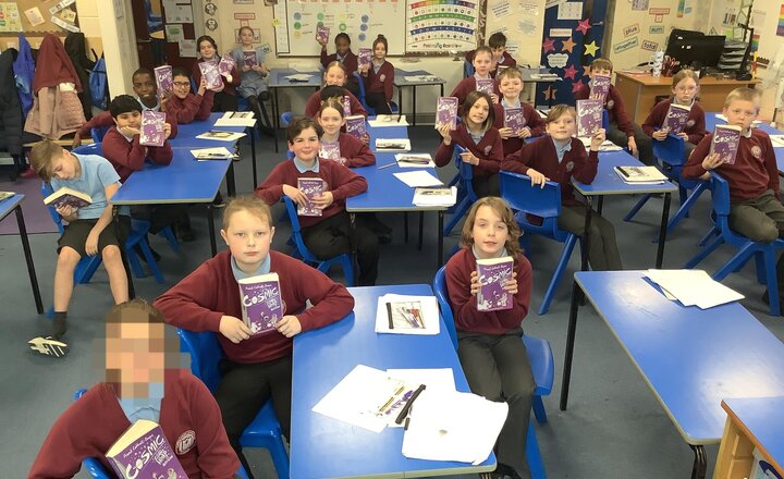 Image of Mission Accomplished! We’ve finished our class novel, Cosmic by Frank Cottrell-Boyce. The children loved following Liam’s space adventures and having brilliant discussions about what it really means to grow up.
