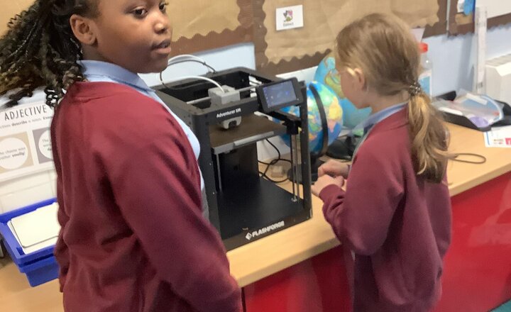 Image of 3D Printing Club! Technology and imagination collided this week as our pupils designed custom keyrings! They mastered digital software to manipulate shapes, solved structural problems to ensure sturdiness, and added unique personal touches.