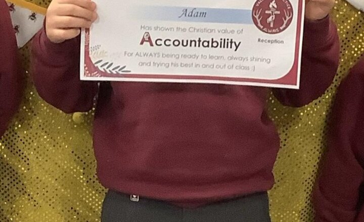 Image of Well done to Reception's award winner!