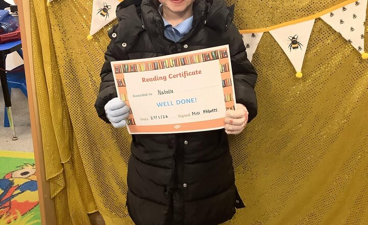 Image of Well done Natalia our reader of the week!