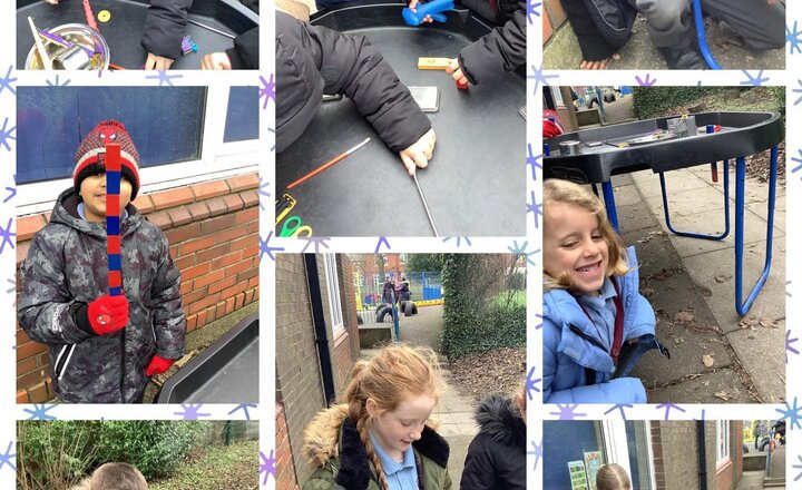 Image of Lunchtime learning! The children have been busy exploring the wonders of magnetism during their lunch break, putting their scientific enquiry skills to the test in the fresh air.