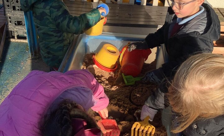 Image of Getting busy outside in provision.