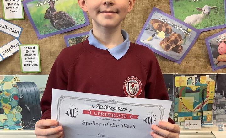 Image of Huge congratulations to Cole, who was last weeks Speller of the Week.