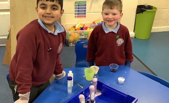 Image of Happy British Science Week! Our class turned into a lab today, diving into Fizzing Fountains. We loved predicting and creating some spectacular eruptions!
