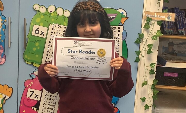 Image of Our superstar reader this week is Fatima.