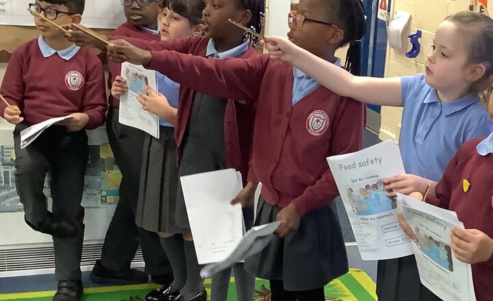 Image of Our DT project this term is Salads. Today we have investigated salads, researched salads from around the world and went out to Year 1 and Year 3 to ask them their favourite salad ingredients