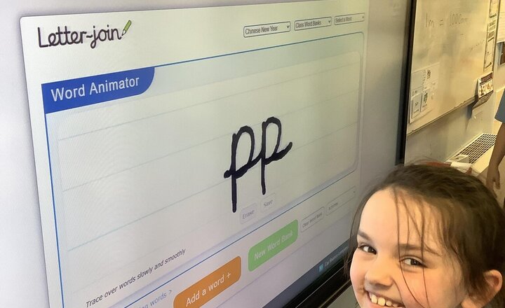 Image of Handwriting practice with Miss Texas today.