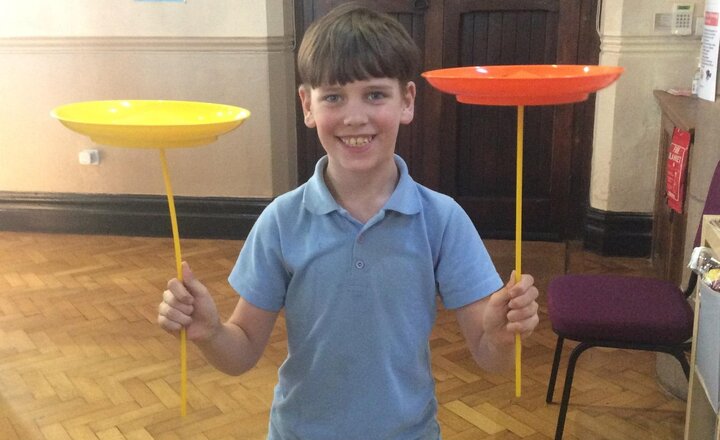 Image of Yesterday morning, we visited the church for our "Blackpool Beach Mission." Children learned about Bishop William Temple through sandcastle building, circus skills, and writing postcards. Thank you to Rev. Alice and Paula.
