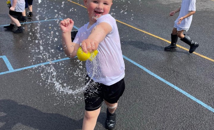 Image of We had a brilliant afternoon! As a special reward for always making the right choices and following our 'Always Rights', the children earned a well-deserved class water fight. They had a blast cooling down and celebrating their fantastic behaviour! 💦