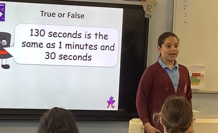 Image of Year 3 have been using our oracy in maths today.