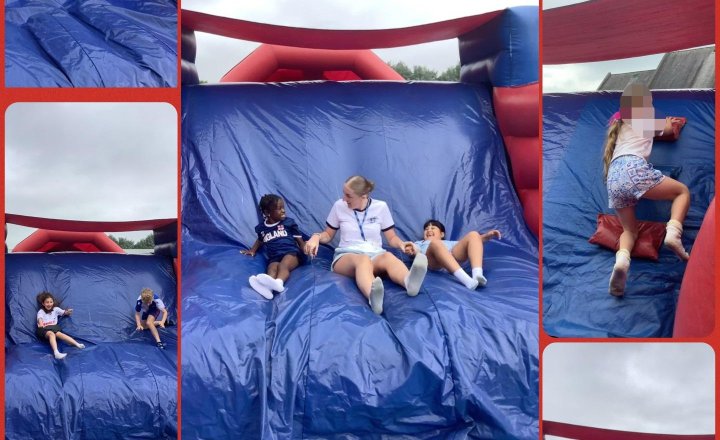 Image of Year 2 had the best time celebrating their ALWAYS end-of-year reward on a giant bouncy castle today! We are so proud of their hard work, kindness and outstanding behaviour. What a brilliant way to make memories! 🏰