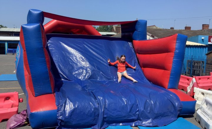 Image of Year 5 had an amazing time on the bouncy castle for their ALWAYS treat! 🥳