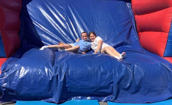 Image of Year 6 enjoying their amazing ALWAYS treat! ❤️