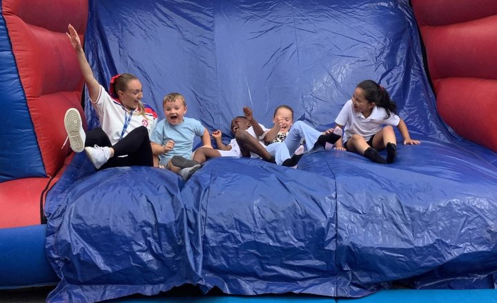 Image of Year 1 had a fantastic morning celebrating their ALWAYS reward on a giant bouncy castle! 🏰 We are so proud of their hard work, kindness, and brilliant behaviour this year. What a perfect way to wrap up an amazing year!