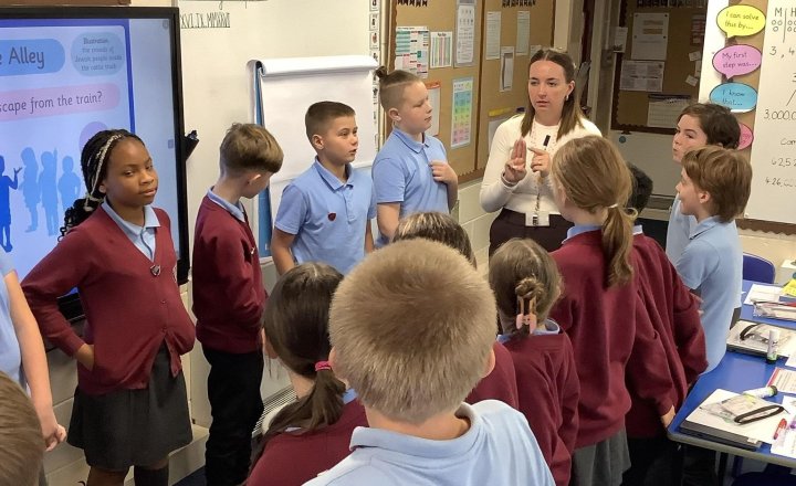 Image of A busy week! Pupils debated in character during a ‘Conscience Alley’ task in English, brought scenes to life in Drama, and wowed us with super skills in the St Aidan’s Talent Show. Well done to everyone who took part! 🎭