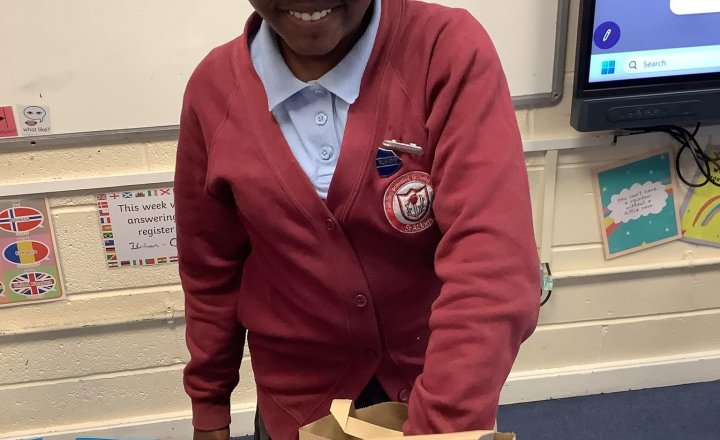 Image of We explored our fantastic 'Farm in a Box' from The Country Trust and Warburtons! The children used their senses to investigate mystery 'feely bags' and put their oracy skills into action describing what they felt.🌾