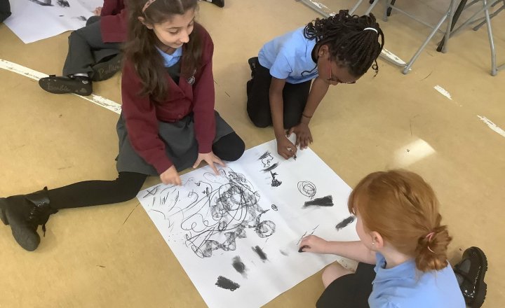Image of Charcoal rocks🫵🏻 today in art we are shading and exploring what we can and can not do with charcoal ☑️