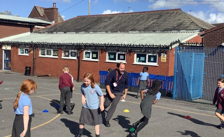 Image of Today in our GULP session, we played 'Catch the Sugar Stealer' to learn all about healthy choices!