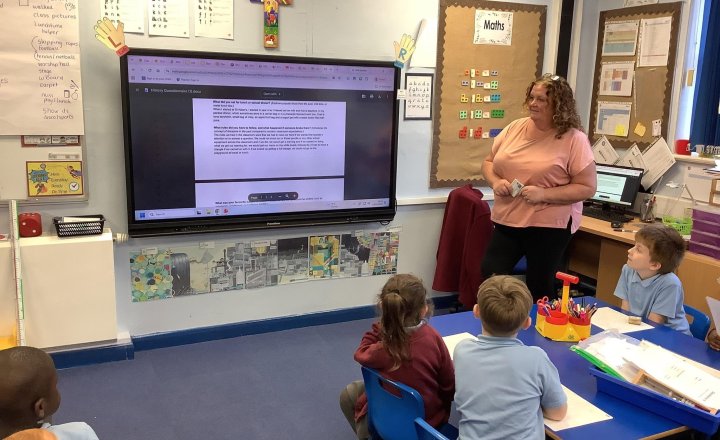 Image of Huge thanks for your history questionnaire responses! We also loved interviewing Cath the Cook, who attended St Aidan's as a child, and long-standing staff member Mrs Holden. Ask us what we’ve learnt to make it stick! 📜