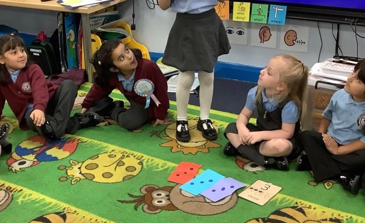 Image of In Maths, we have been learning about numbers 1, 2 and 3. We have been representing these numbers and subitising too! 🤩