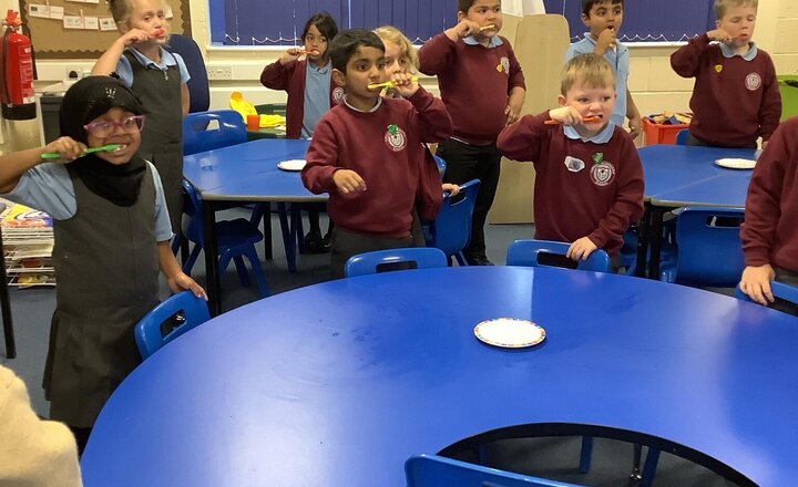 Image of Yesterday we started our supervised tooth brushing! The children did a fantastic job and brushed for the whole 2 minutes, we will now be doing this everyday. Well done Year 1, you are experts!